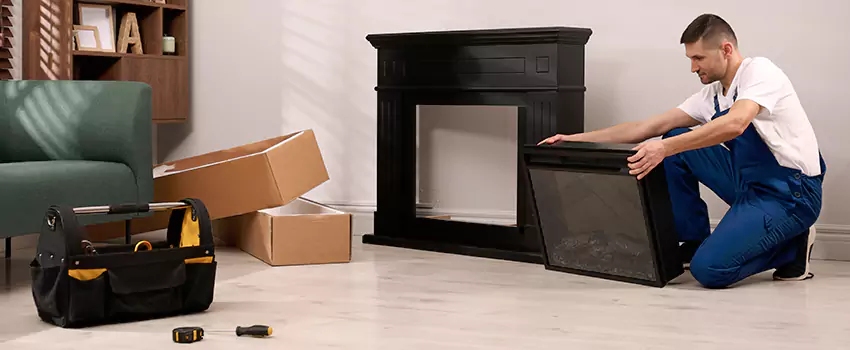 Old Rusted Metal Fireplace Repair And Replacement in Milton, MA